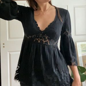 Vintage “Stevie Nicks-esque” Floral Lace Shirt